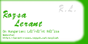 rozsa lerant business card
